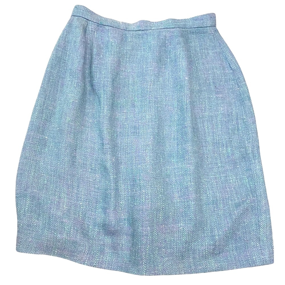 Burberry Vintage Silk & Linen Mini Pencil Skirt 4P